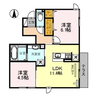 カーサルピナス【1階】の間取り