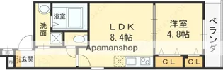 フジパレス弥刀駅北?番館【1階】の間取り