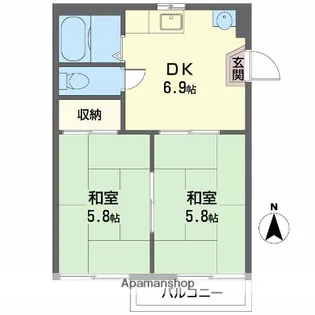 ラヴェール杏【2階】の間取り