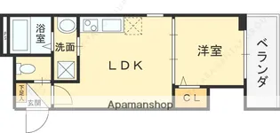 Luna terrace 近大前【1階】の間取り