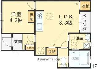 CALM石切【1階】の間取り