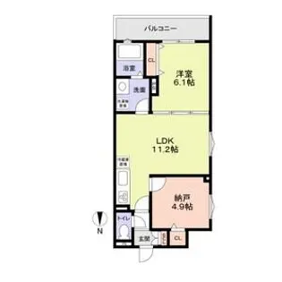 フォレストクリエオーレ枚岡弐番館【3階】の間取り