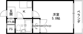 ドムールコスモス布施【203号室】の間取り