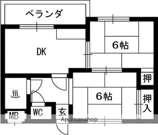 皐月マンション【301号室】の間取り