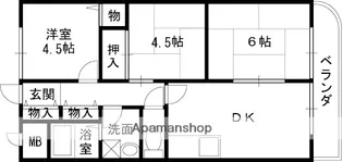 アルカザーレ国分西【206号室】の間取り