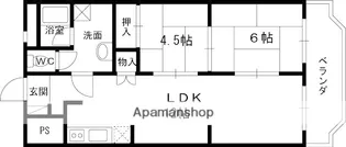 プラチナム石切【104号室】の間取り