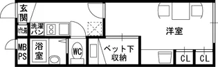 レオパレスきずり【1階】の間取り