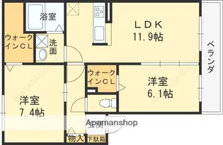 アトレッテ ジーロB棟【2階】の間取り