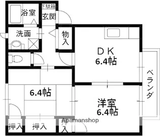 ハイツまつい【1階】の間取り