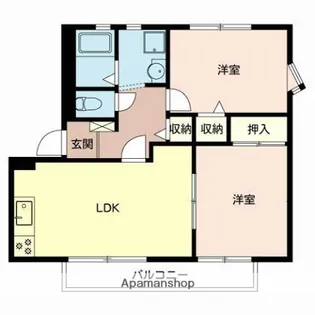 ブラウンヒルズ東山B棟【201号室】の間取り