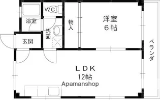 メゾンまつした【406号室】の間取り