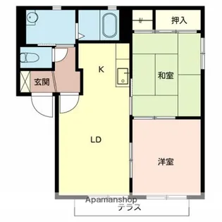 ソレイユ 北庄【B102号室】の間取り