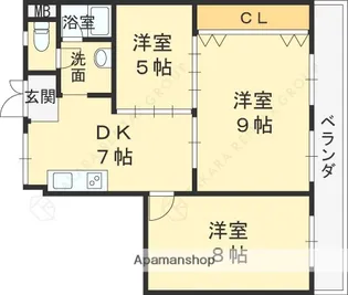 辰巳マンション【4階】の間取り