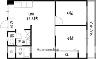 辰巳マンション【403号室】の間取り