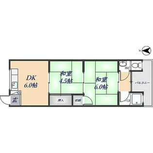 大阪府八尾市刑部3丁目【マンション】の間取り