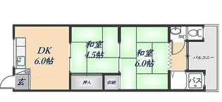大阪府八尾市刑部3丁目【マンション】の間取り