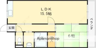 サンウエストニシノ【1階】の間取り