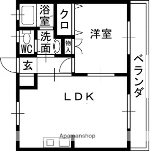 ミスターK北武庫之荘【4階】の間取り