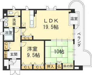 ニューハイツ・花水木【6階】の間取り