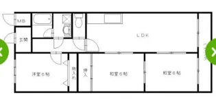 友田コーポラス【124号室】の間取り