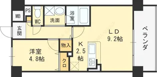 海老江サンライズ【1階】の間取り