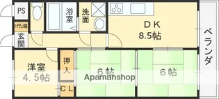 パストラル横小路【2階】の間取り