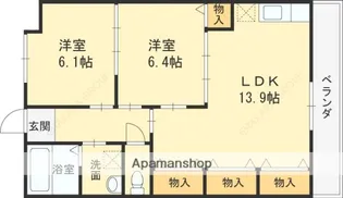 サンライズ【2階】の間取り