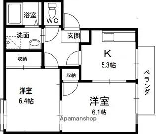フレグランス福田【2階】の間取り