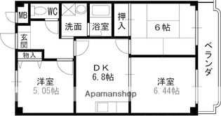 スプルース泉ヶ丘【103号室】の間取り