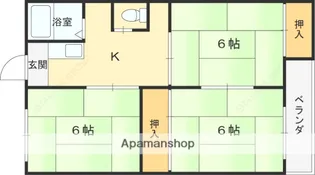 徳野コーポ【106号室】の間取り