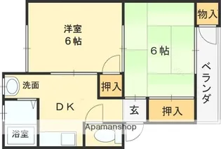 フローラル岩本【3F11号室】の間取り