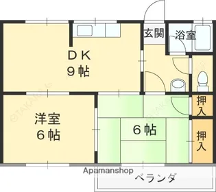 コーポ北里【202号室】の間取り