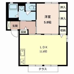 フローラル福田【1階】の間取り