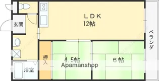 サワーハイツ萩原天神【4階】の間取り