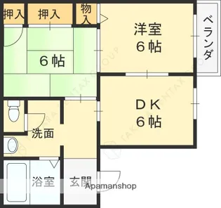 メゾン若山【1階】の間取り