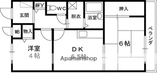 宝和マンション【2階】の間取り