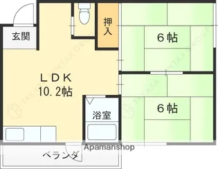 ハイツユート【3階】の間取り