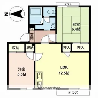 ラ・フォーレ深井E【102号室】の間取り
