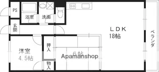 シャルマンコーポ香里ヶ丘【4階】の間取り