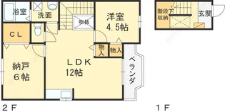 カーサ高尾【202号室】の間取り