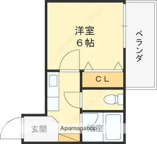 シャルマンフジ西宮参番館【1階】の間取り