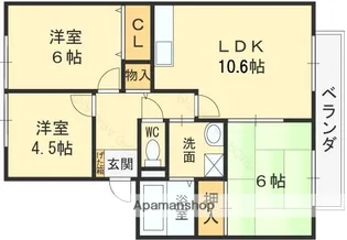 グレース(A・B棟)【2階】の間取り