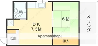 香里ロイヤルプラザ【5階】の間取り
