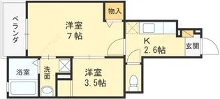 グレイス ハウス【1階】の間取り