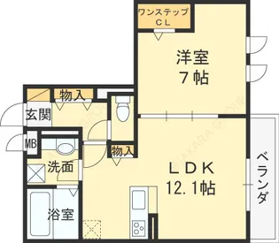 パラッツォ伏尾【2階】の間取り