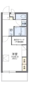 レオパレスセジュール和泉【206号室】の間取り