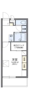 レオパレスレオリバーサイド21【205号室】の間取り
