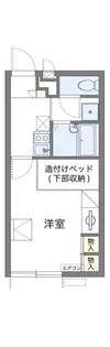 レオパレステイルザウエスト【1階】の間取り