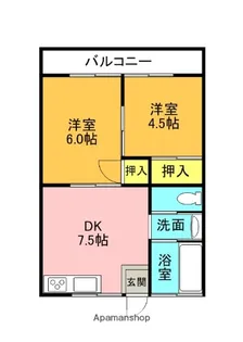 クレセント【22号室】の間取り