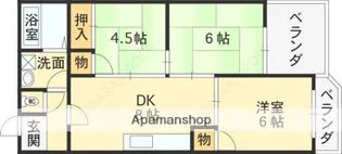 ヴィラ・ビアンカ美原【4階】の間取り